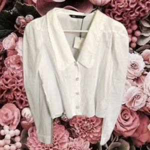 Zara Poplin shirt with jewel size M